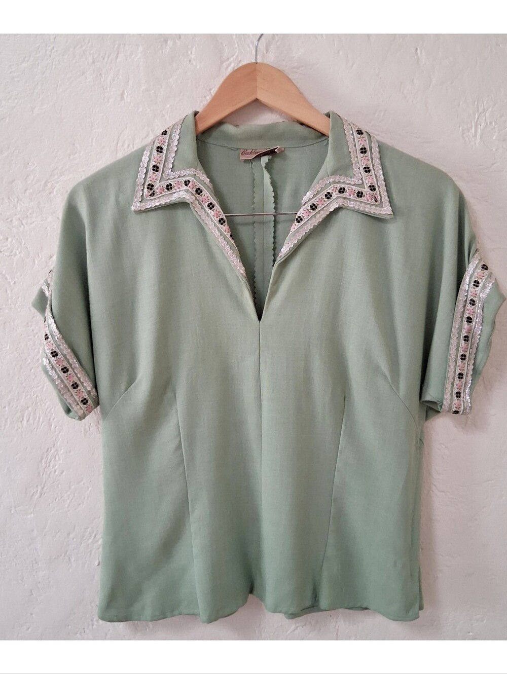 Cowgirl VTG 50s Buckboard Fashions Tucson Southwest Patio Blouse Desert Boho - Picture 2 of 5